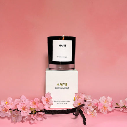 Hami Cherry Blossom Vanilla Spring Floral Asian Soy Wax Scented Candle