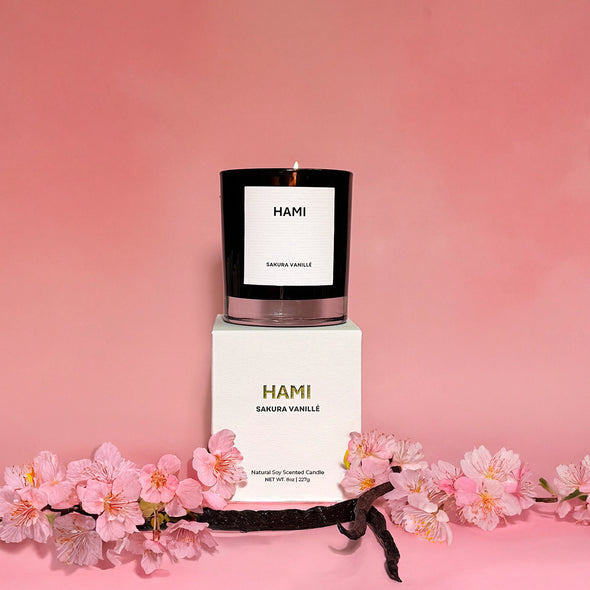 Hami Cherry Blossom Vanilla Spring Floral Asian Soy Wax Scented Candle