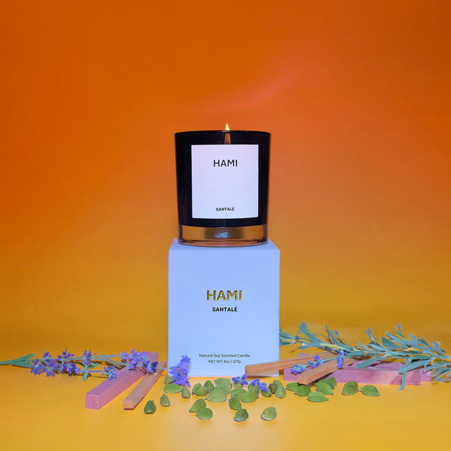 Hami Santal Sandalwood Lavender Cedarwood Cardamom Woody Soy Wax Scented Candle