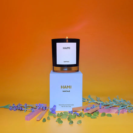 Hami Santal Sandalwood Lavender Cedarwood Cardamom Woody Soy Wax Scented Candle